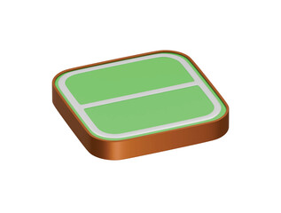 table tennis field icon 3d illustration render