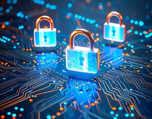 Digital locks on circuit board