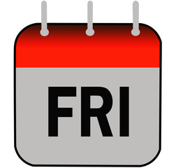 Fridaycalendar icon vector illustration on white background