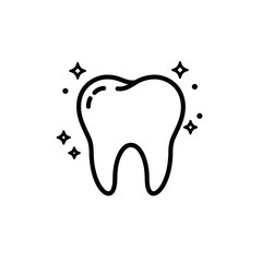 Obraz premium Tooth icon illustration on transparent background