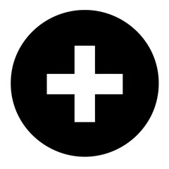 Obraz premium Swiss flag button icon with red cross symbol for medical and emergency use