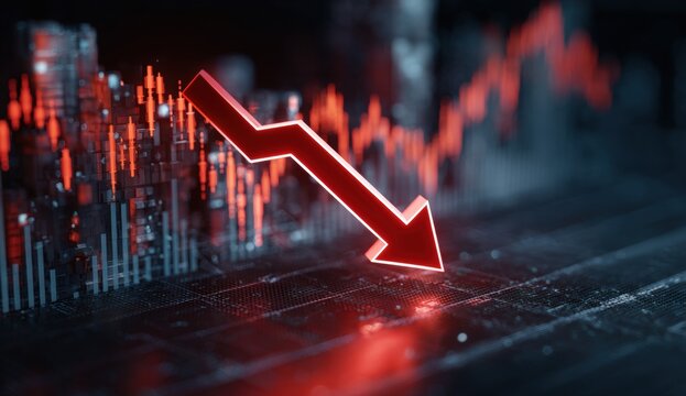 Declining market graph