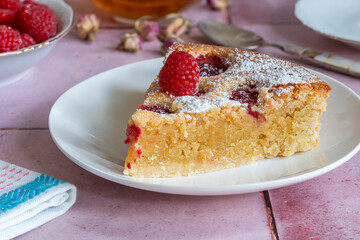 Raspberry frangipane tart with fresh fruit