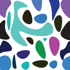 Abstract Seamless Pattern  Modern Geometric Organic Shape Background