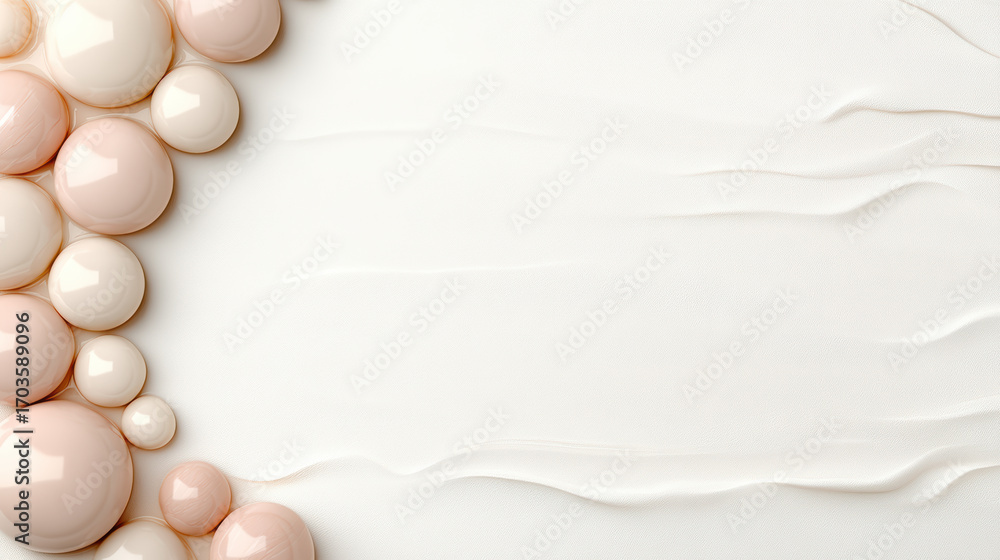 Aufkleber soft bubblegum tones create serene background with smooth textures and rounded shapes