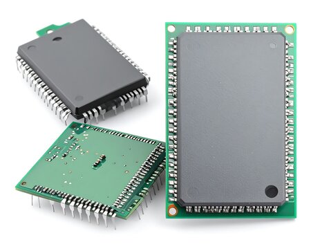 Close-up of electronic circuit boards