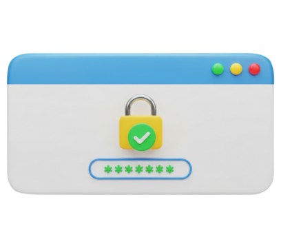 Check mark Icon on Green bubble symbol element 3d illustration