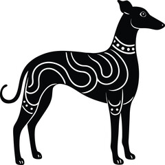 Obraz premium silhouette of a dog on transparent background