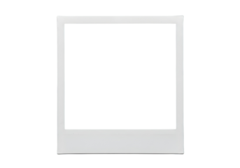 Polaroid photo frame, isolated on white background, for adding your own memories and images