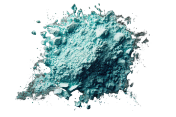 Teal powder, textured, scattered