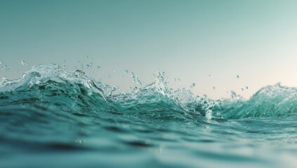 Ocean waves splashing, close-up