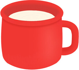 Red Cup With Milk