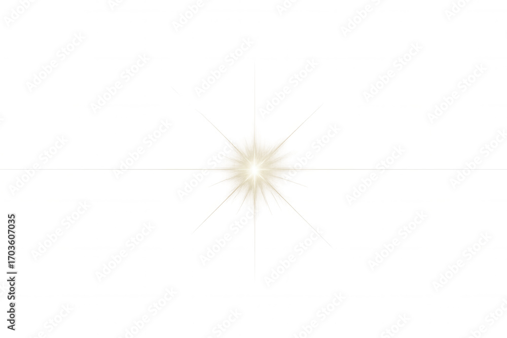 Poster bright golden light effect shining on a transparent background, perfect for adding a touch of magic 
