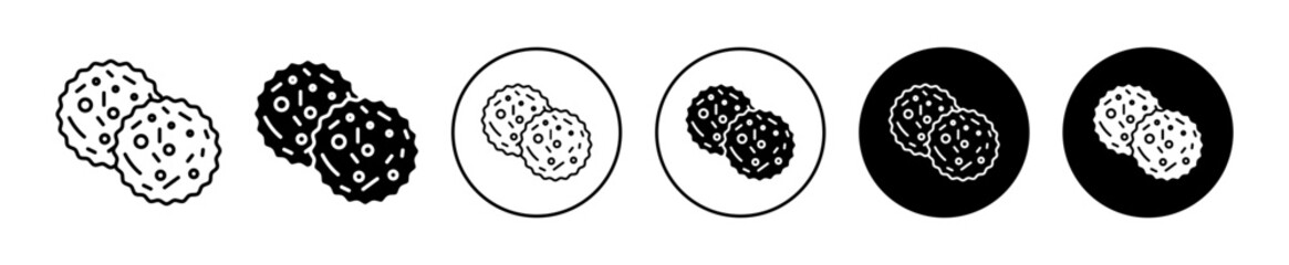 Cookie Icons in Variations with White Background