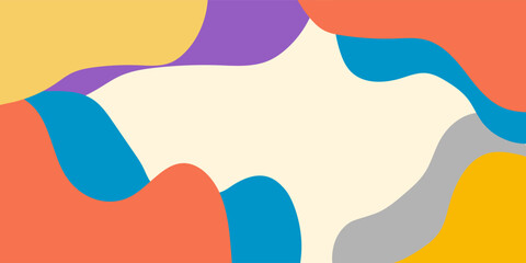 colorful abstract geometric wave pattern with dotted banner template. vector Eps 10