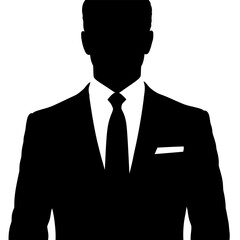 Silhouette of a man in a suit