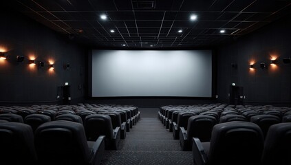 Naklejka premium Empty movie theater interior (27)