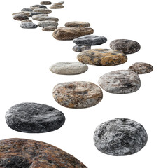 Smooth stones form a path