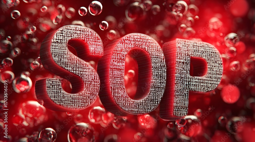 Fototapete modern digital rendering of sop uniting futuristic technology with traditional procedural guidelines