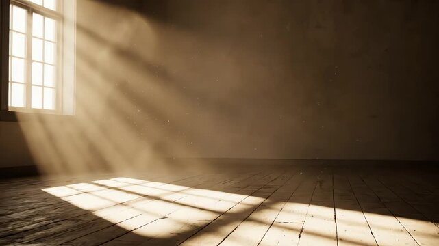 Sunbeams and Dust Motes in Empty Room