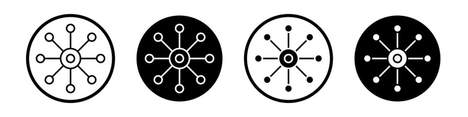 Variety icon collection in black and white filled and outlined style for web.