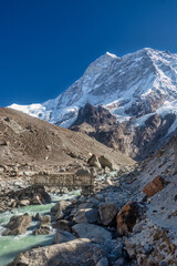 Wooden Bridge Over Barun River