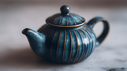 Blue Ceramic Teapot