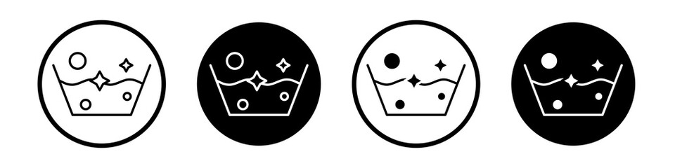 Soak icon collection in black and white filled and outlined style for web.