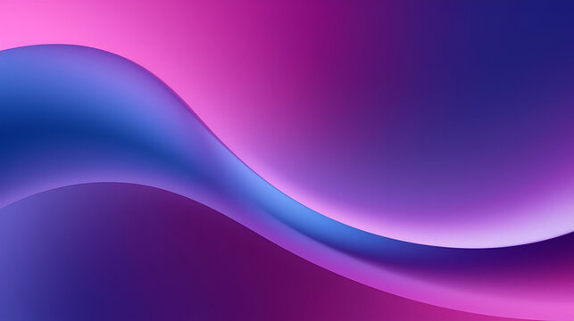 Abstract flowing gradient background, with smooth curves and soft transitions. Colors are a vibrant blend of magenta, electric blue, and deep violet. The feel is clean, calm,abstract purple background
