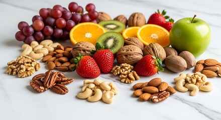Healthy Fruits and Nuts Variety.
