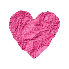 Pink crumpled heart shape (4)