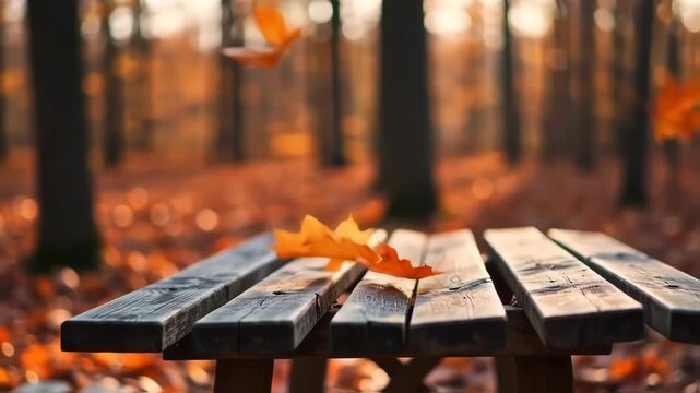 bench in autumn park