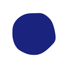 Abstract Blue Circle Hand-Drawn Minimalist Shape Design