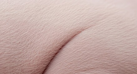 Close up of pig skin with soft hair and crease in flesh