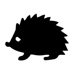 Hedgehog Silhouette Icon – Minimal Black Animal Vector
