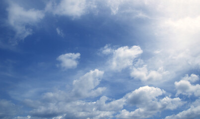 blue sky white clouds nature