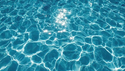 Obraz premium Rippled, turquoise water surface, sunlit