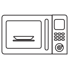 Microwave Oven Line Art