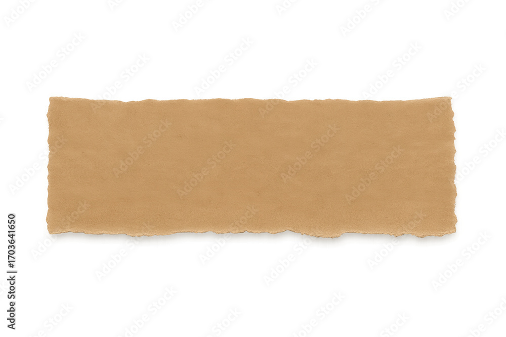 Aufkleber piece of torn cardboard with ragged edges creating a blank space, isolated on a transparent backgrou