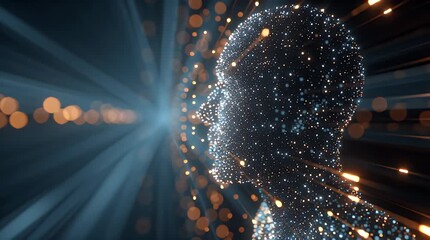 Abstract digital human profile - Powered by Adobe