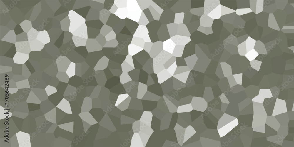 Poster abstract geometric mosaic background in shades of green and gray with random cell patterns suitable 