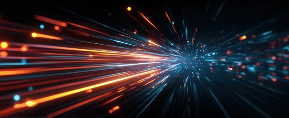 Abstract image of streaking light trails