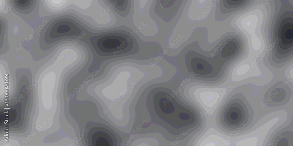 Poster abstract topographic contour map texture in various shades of gray representing elevation and depth 