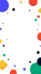 Festive Confetti and Ribbon Background with Blank Space in Center for Celebration and Party Design	
