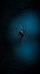 Obraz premium Night Spinner: Orb Weaver's Embrace