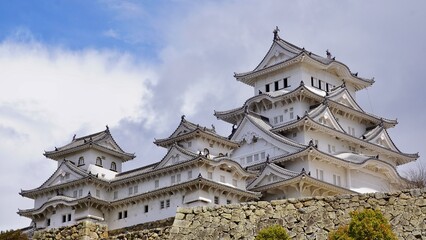 Himeji castle view from garden grounds