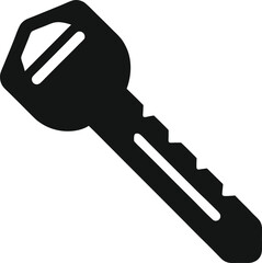 Car Key Silhouette vector illustration on white background.
