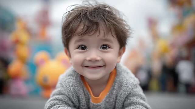 Close-up Shot of a Cute Baby's Smile Showcasing Pure Childhood