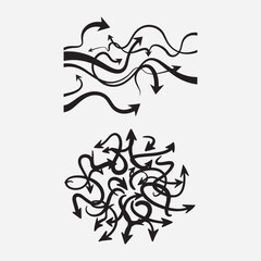 Set arrow icons. Collection different arrows sign. Black arrows icons