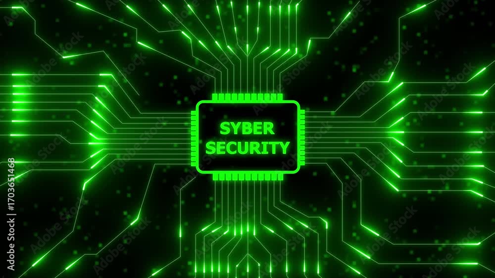 Poster cyber security digital circuit board abstract technology concept. cyber security system with digital